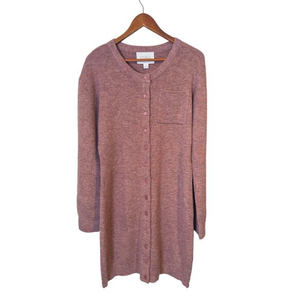 Anthropologie NWT Mare Mare Long-Sleeve Button Front Sweater Mini Dress XL - Picture 4 of 8